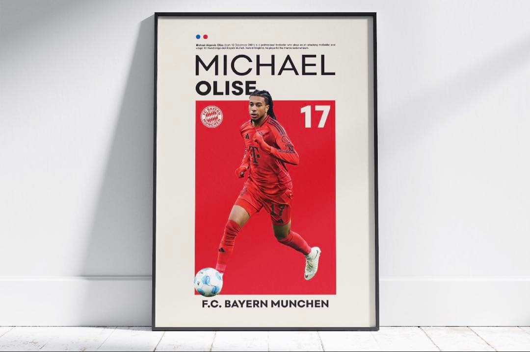 F.C. バイエルン・ミュンヘン　アートポスター A4版　6枚セット