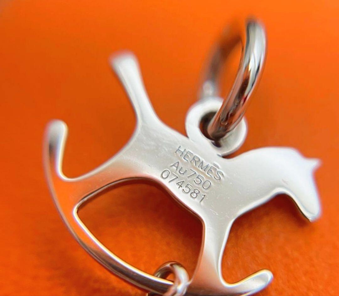 ❝極美品❞ エルメス ダダ ペンダント ネックレス ホワイトゴールド 1Pダイヤ