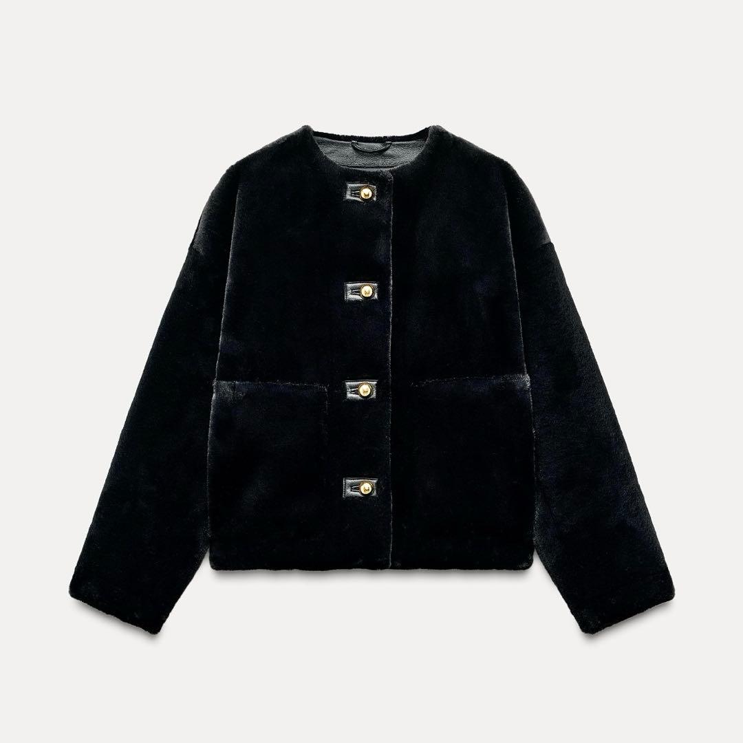 か*い様 zara フェイクファージャケット