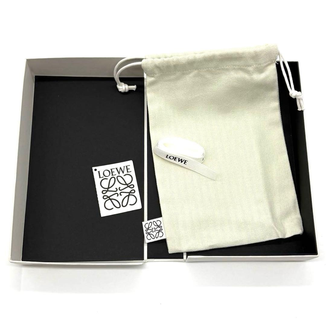 ロエベ レザーノット ラウンドファスナー 長財布 ブラック 極美品 付属品完備