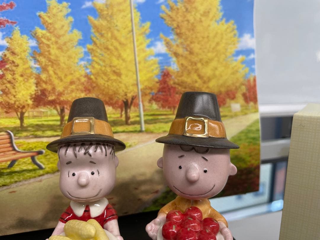 新品 未使用 レノックスピーナッツ感謝祭 置物セッ ト6ピース