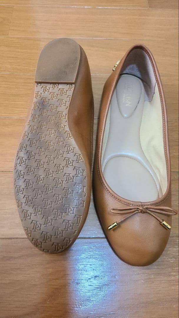 LAUREN RALPH LAUREN Jayna レザー フラット 23.5