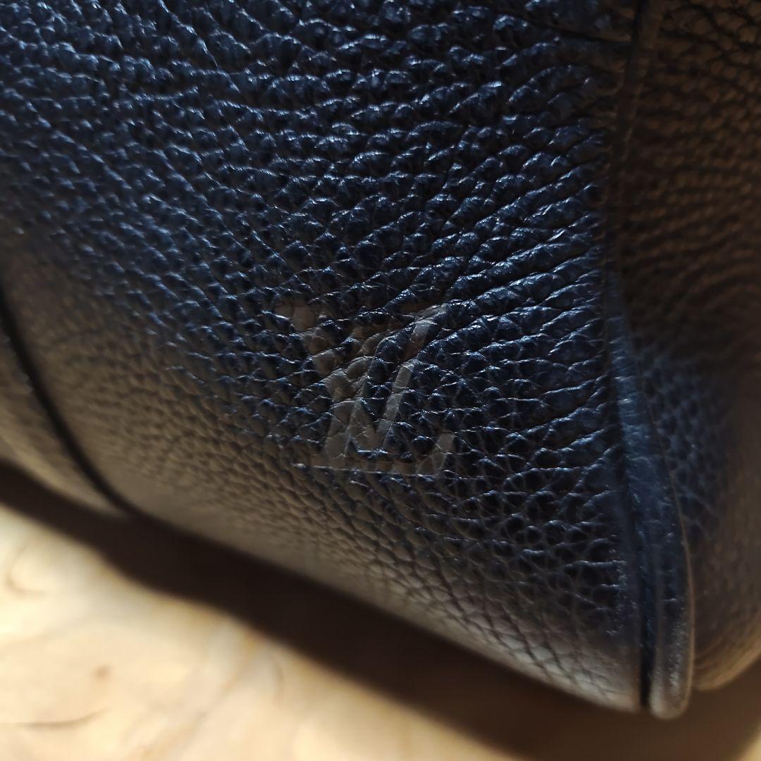 値下げ！Louis Vuitton ブラック レザーボストンバッグ