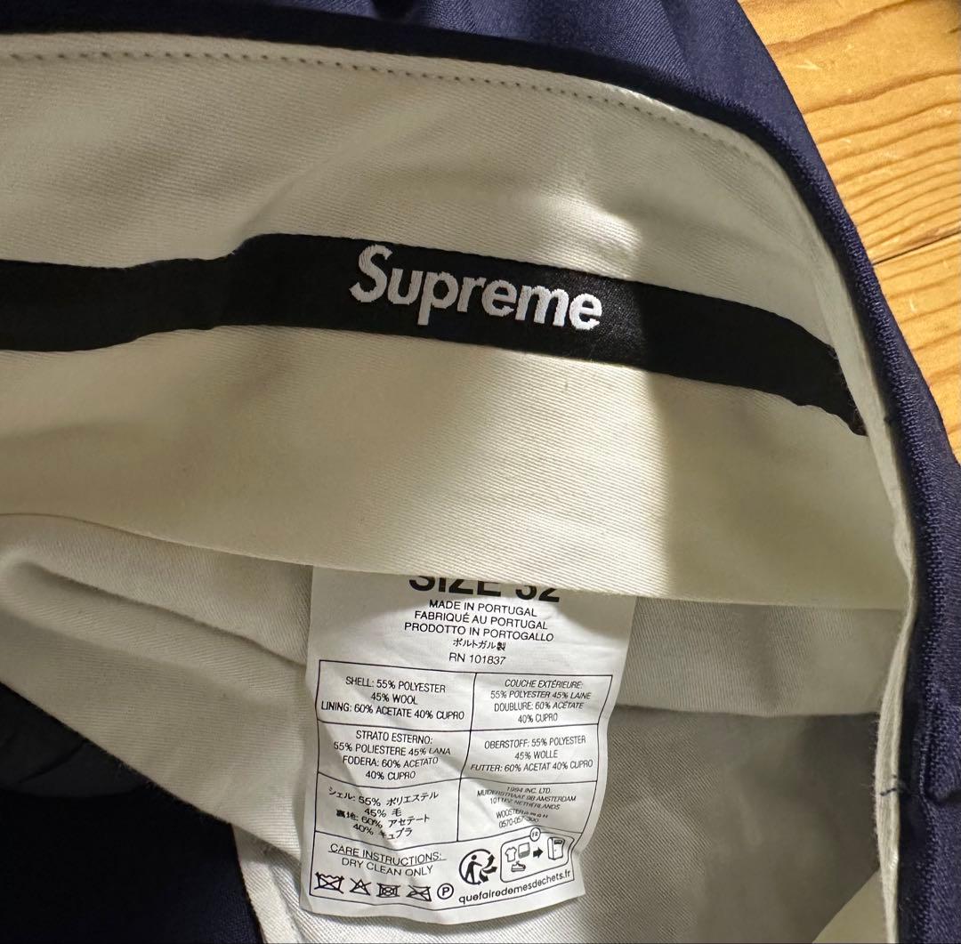 Supreme ネイビー スラックス サイズ32