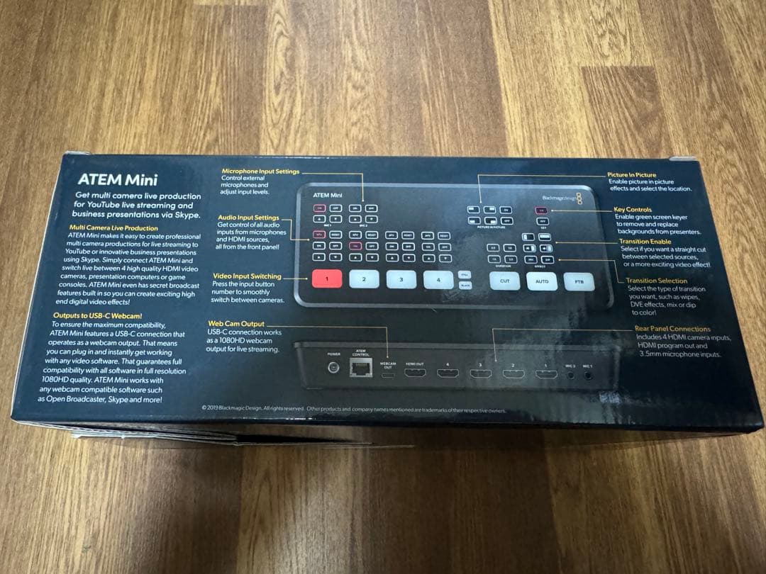 ATEM Mini スイッチャー ブラックマジックデザイン