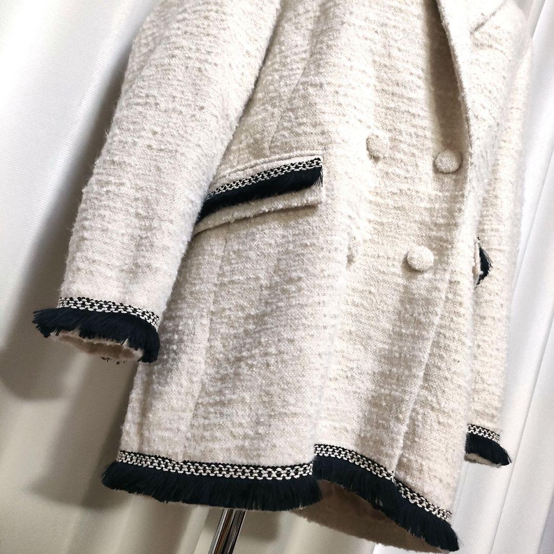 【美品】be Blumarine ブルマリン ツイードジャケット フリンジ