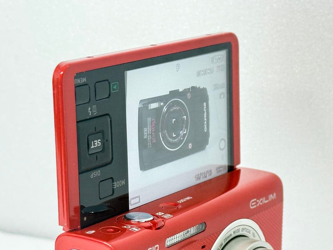 CASIO EX-ZR62 レッド 動作確認済 コンデジ 自撮り　wifi転送可