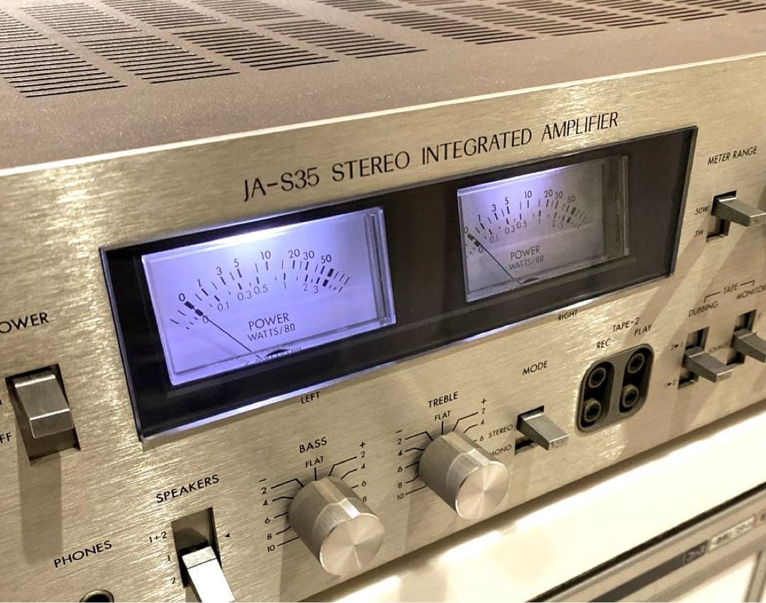 ②Victor プリメインアンプJA-S35 ビクター パワーメーターLED