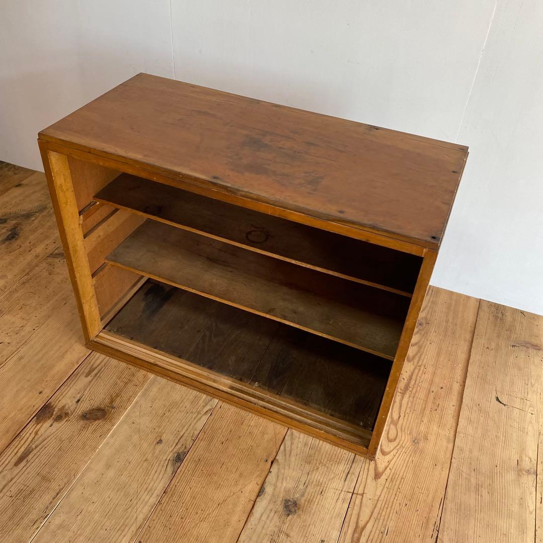 アンティーク オープンラック チェスト 本棚 食器棚 昭和レトロ z856