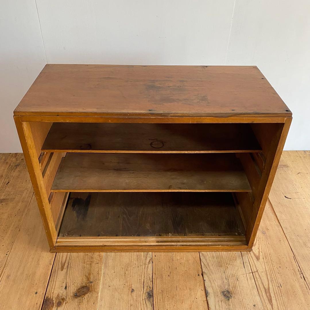 アンティーク オープンラック チェスト 本棚 食器棚 昭和レトロ z856