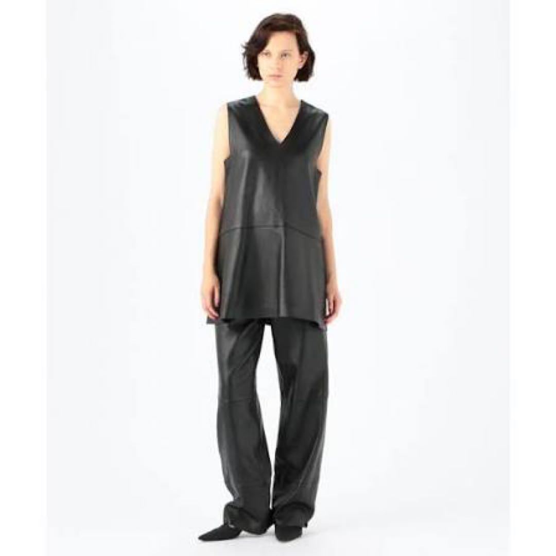 BACCA ソフトシープレザー ベストチュニック 36