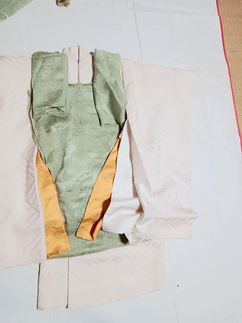 男児正絹無地　一つ身お掛け　お宮参り初着　誂え品　希少