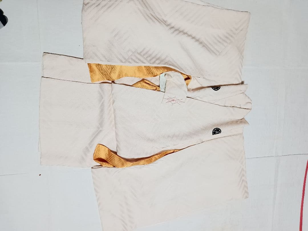 男児正絹無地　一つ身お掛け　お宮参り初着　誂え品　希少