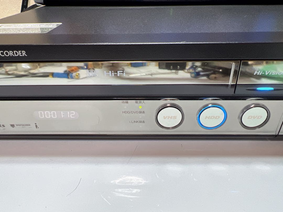 VHS・DVDレコーダー SHARP DV-ACV52 ギア交換品