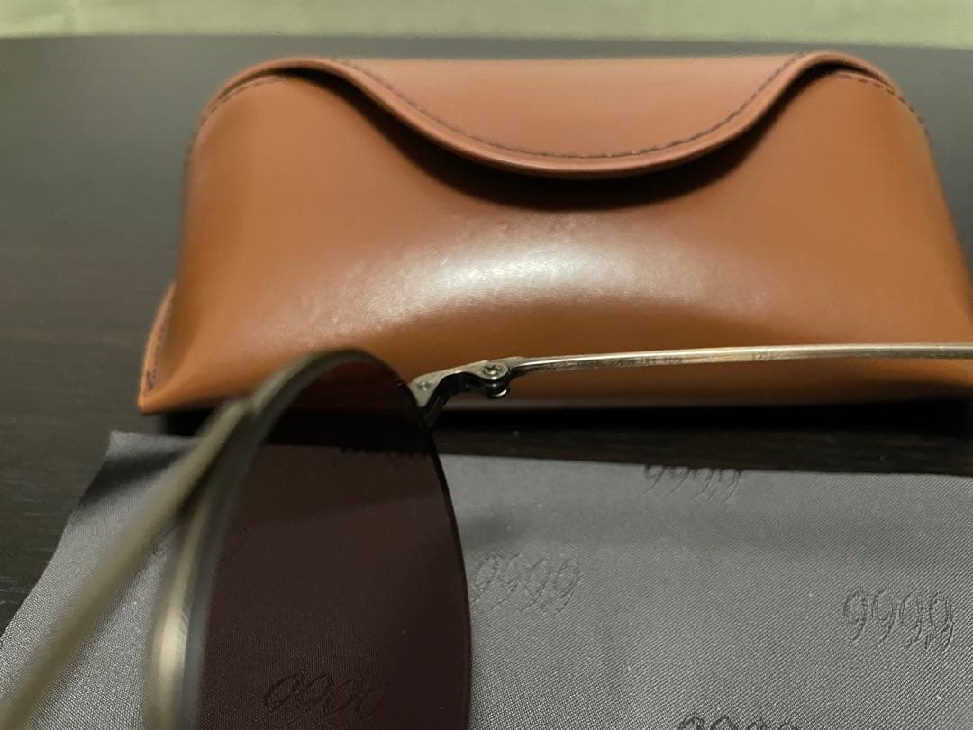 999.9 フォーナインズ feelsun ラウンドサングラス 純正ケース付き