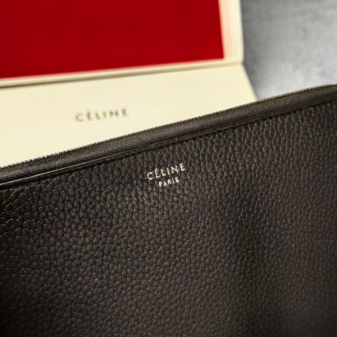 ✨正規品✨ セリーヌ CELINE 長財布 シボレザー　シルバー金具