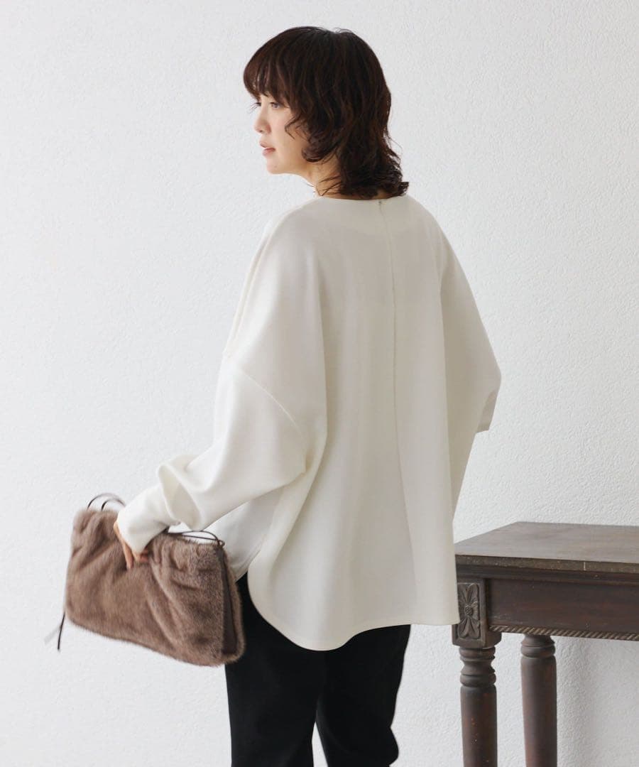 【美品】リヴドロワ ダンボールポンチョプルオーバー ホワイト