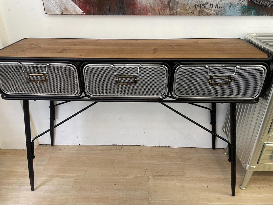 男前インテリア サイドテーブル テーブル コンソール デスク ヴィンテージ