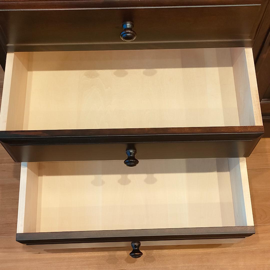 〈美品〉勇峰工芸　ライディングビュロー　デスク　樺材