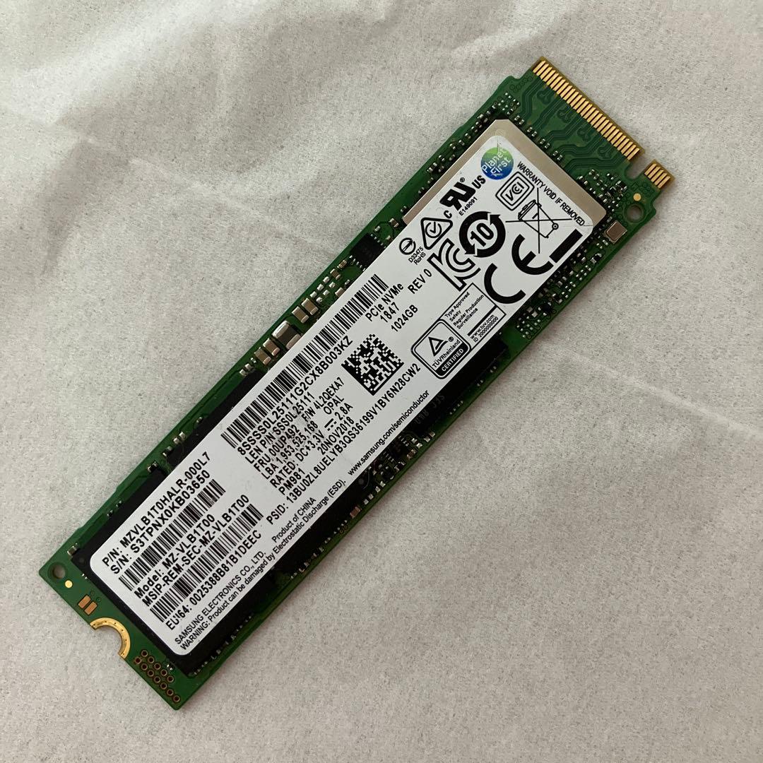 内蔵型SSD Samsung 1TB NVMe M.2 SSD