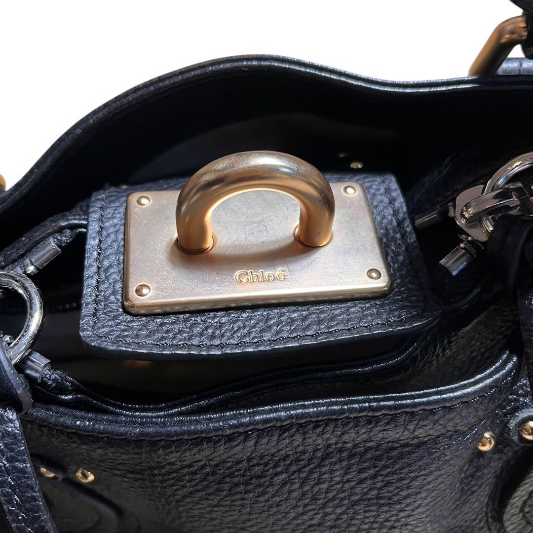 Chloe パディントン　黒　レザー　バッグ　クロエ