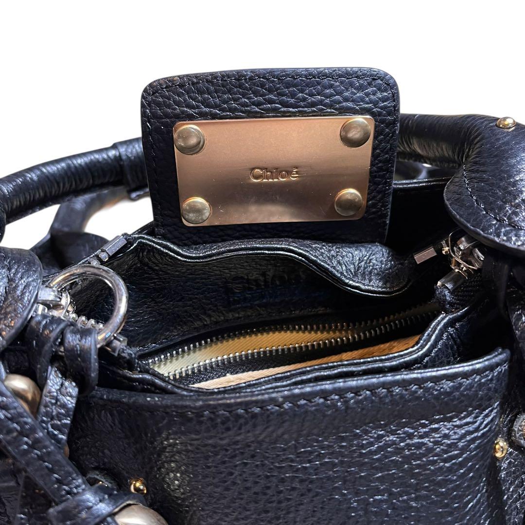 Chloe パディントン　黒　レザー　バッグ　クロエ