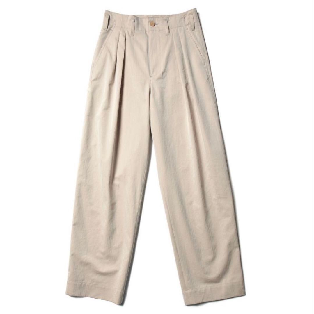 パンツ AURALEE WASHED FINX HERRINGBONE SLACKS