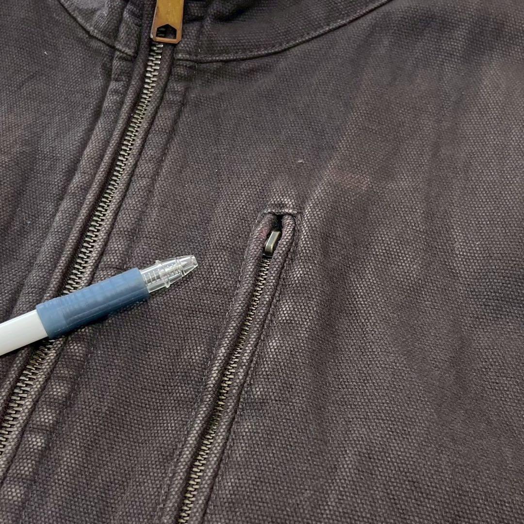 カーハート　ダック　ベスト　ブラウン　フリース　ボア　ビンテージ　茶色