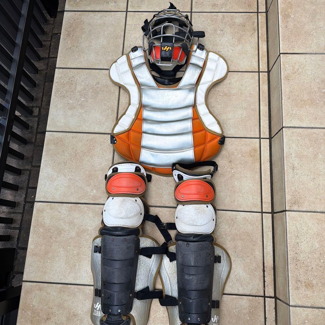 ハタケヤマ　軟式キャッチャー用プロテクターセット