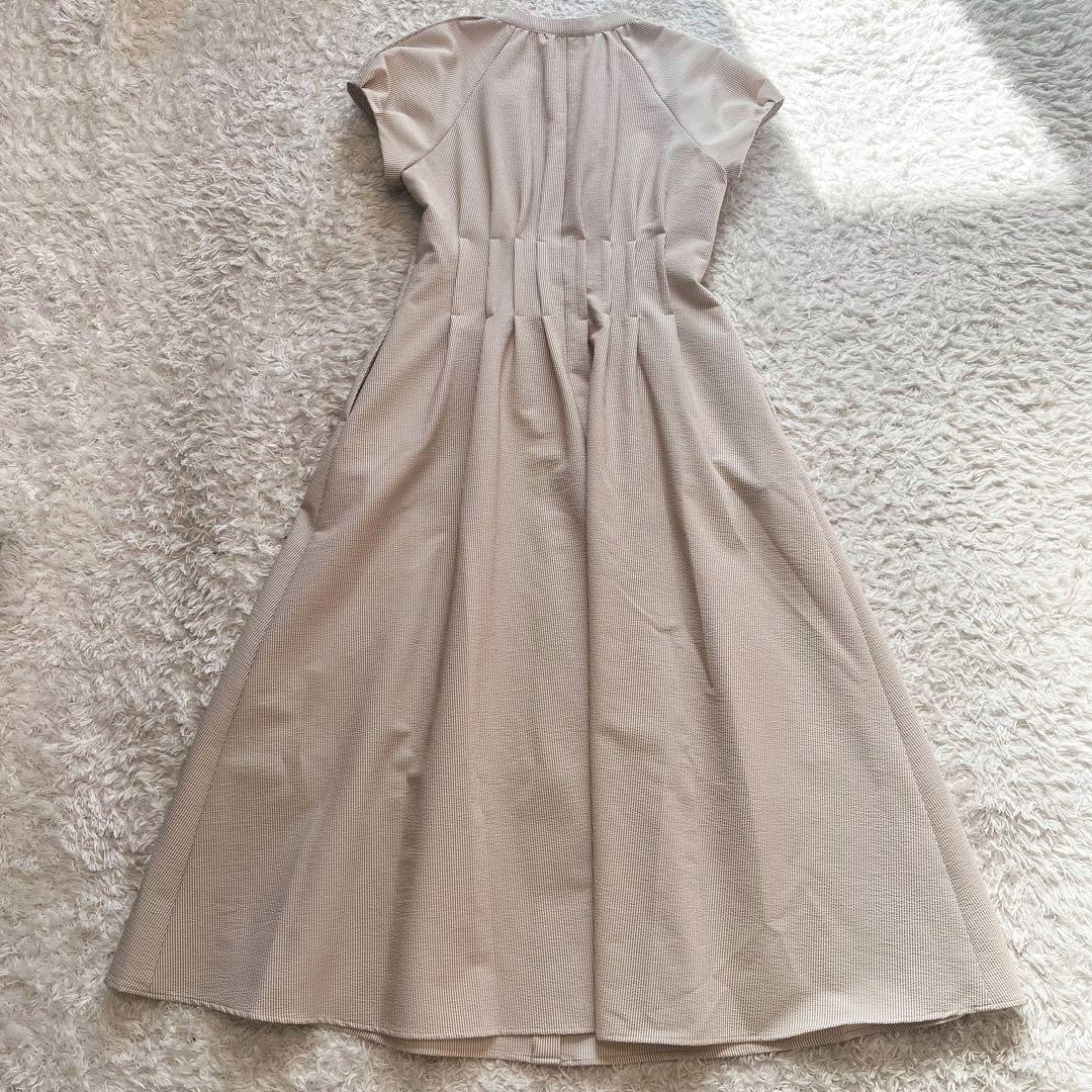 2024 ANAYI サッカーストレッチパフ袖 ワンピース　34