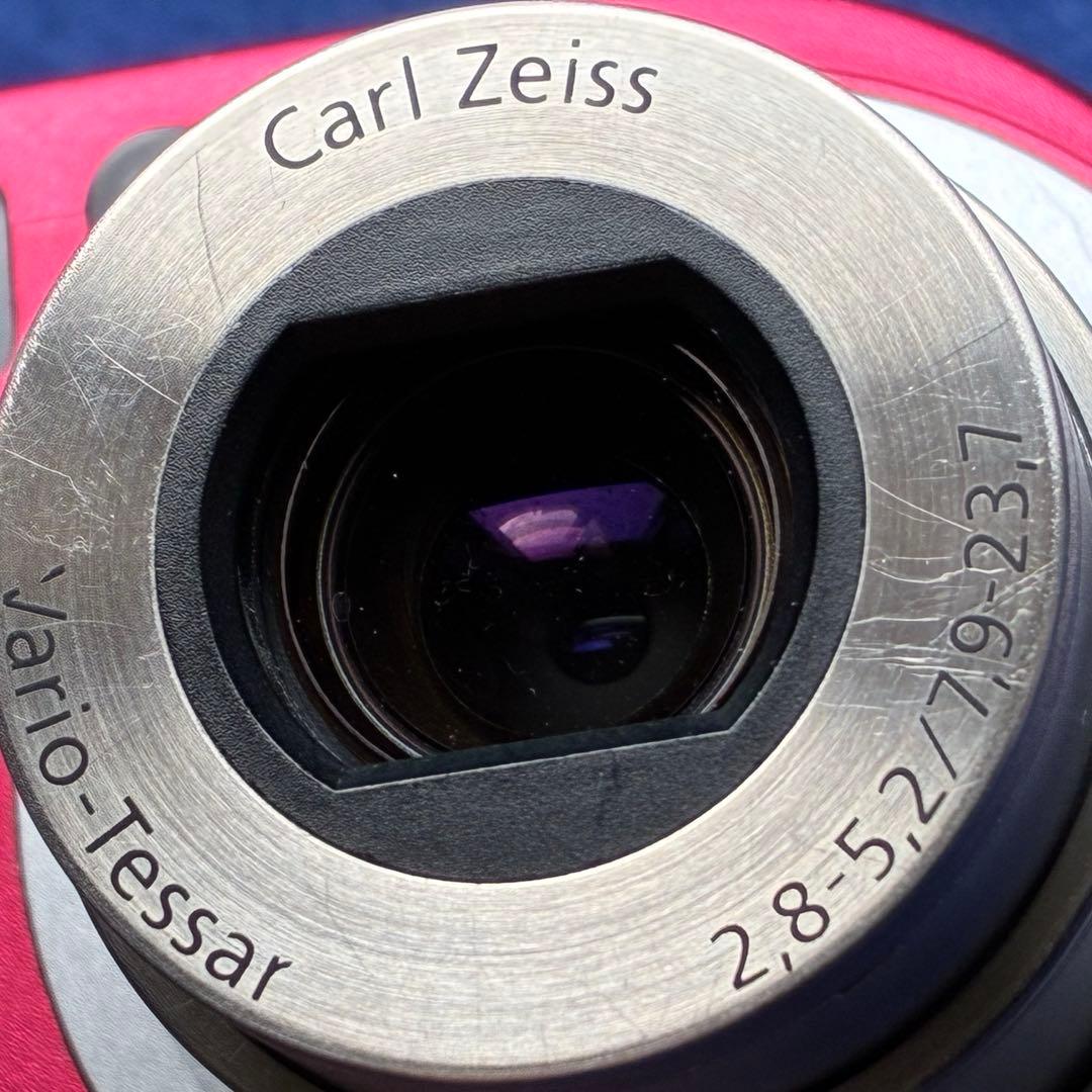 【箱・ほぼ付属品完備／完動品】SONY Cyber-shot DSC-P100赤