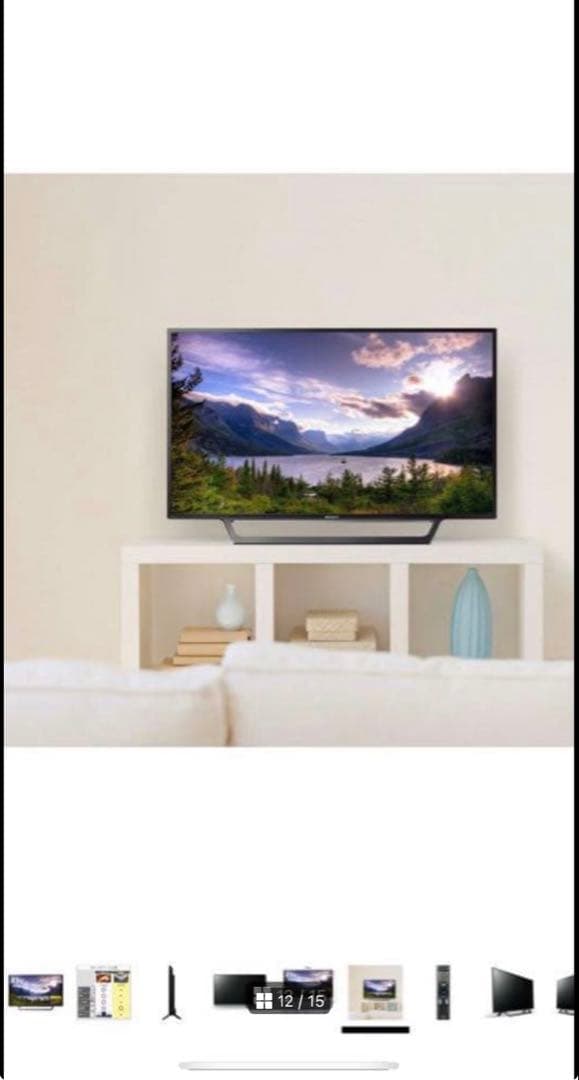 中古ソニー 43V型液晶TVフルハイビジョンKJ-43W730E 壁掛け設置のみ