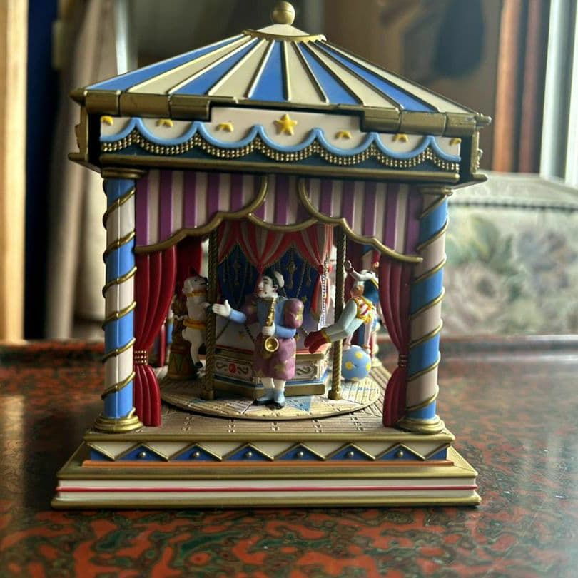 稼働品◆むらいこうじ　回転木馬　メリーゴーランド　オルゴール　ピエロ