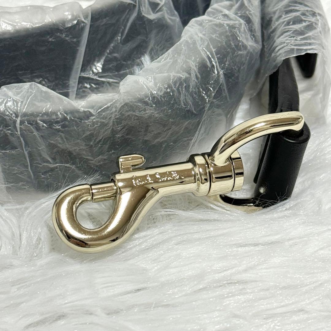 美品✨ ポールスミス 2way クラッチバッグ マルチストライプ シボ革 黒