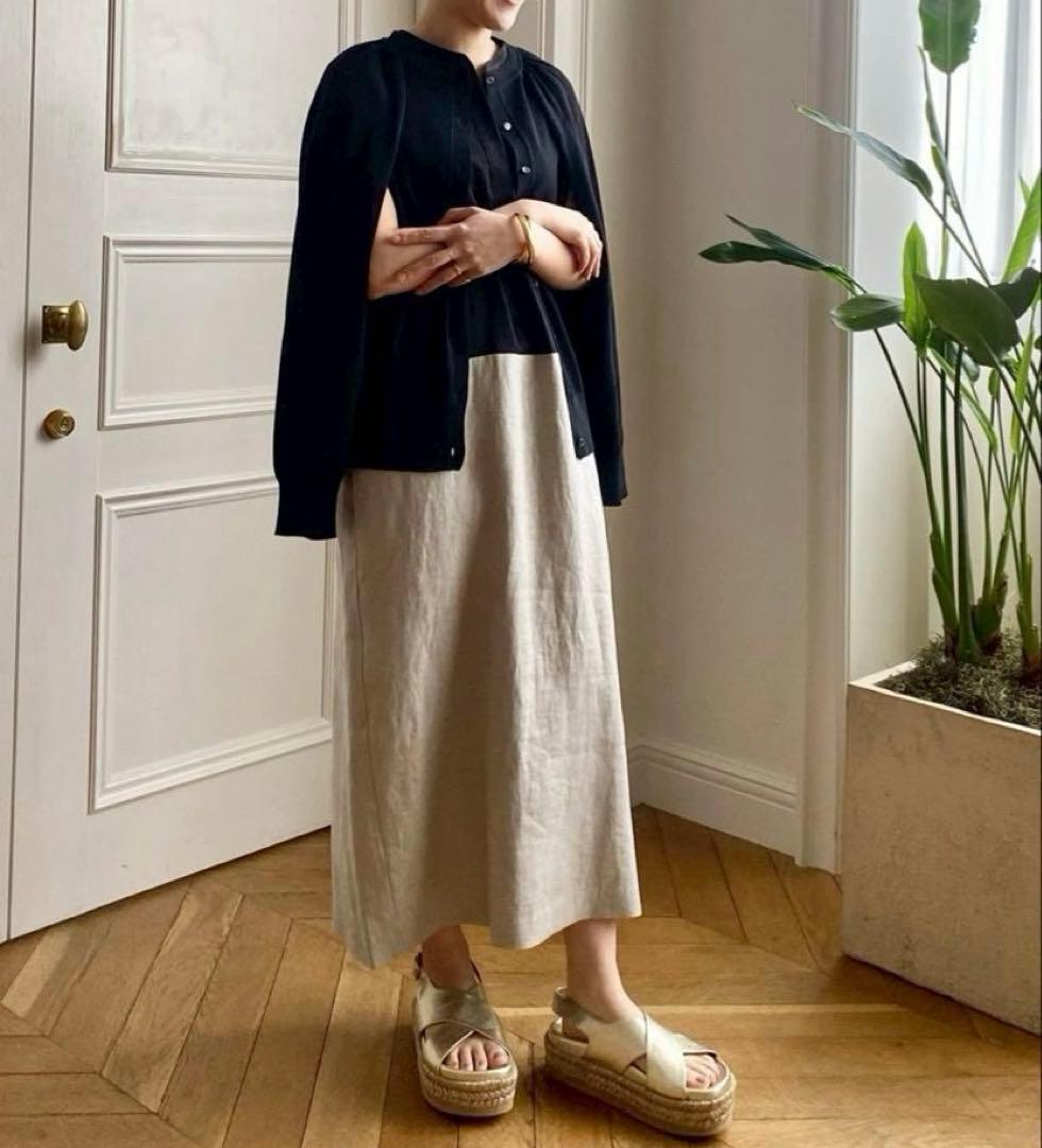 美品✨24SS ハウスオブロータス イソザイツカイワンピース リネン スキッパー