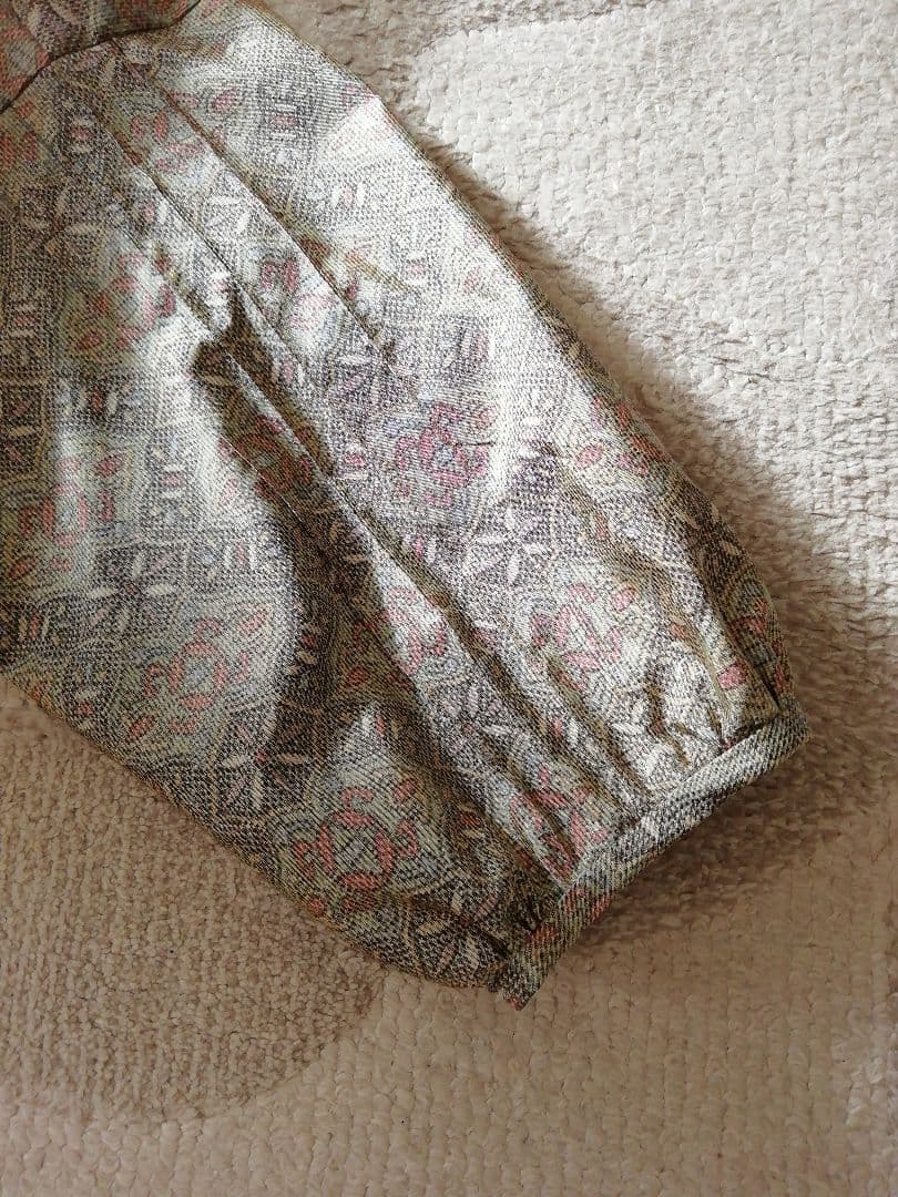 着物リメイク　ロングワンピース(大島紬)