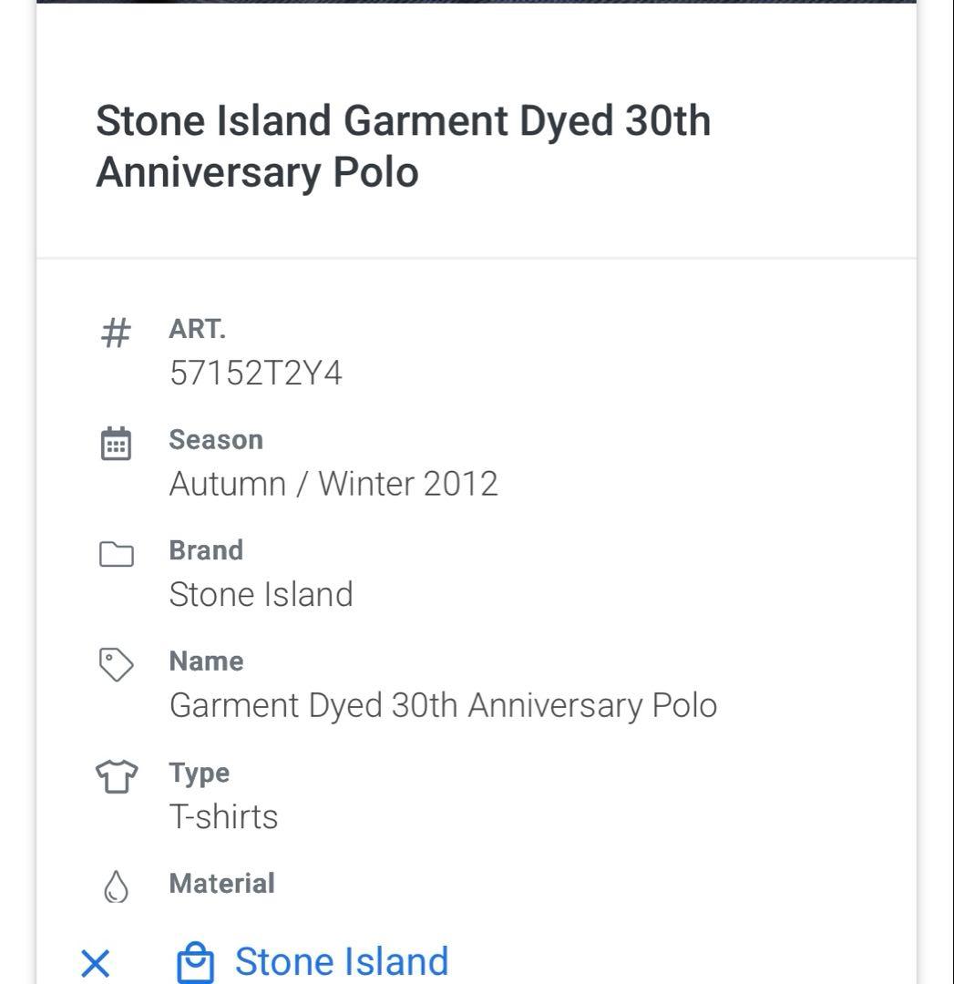 トップス Stone  30th Anniversary Polo 2012