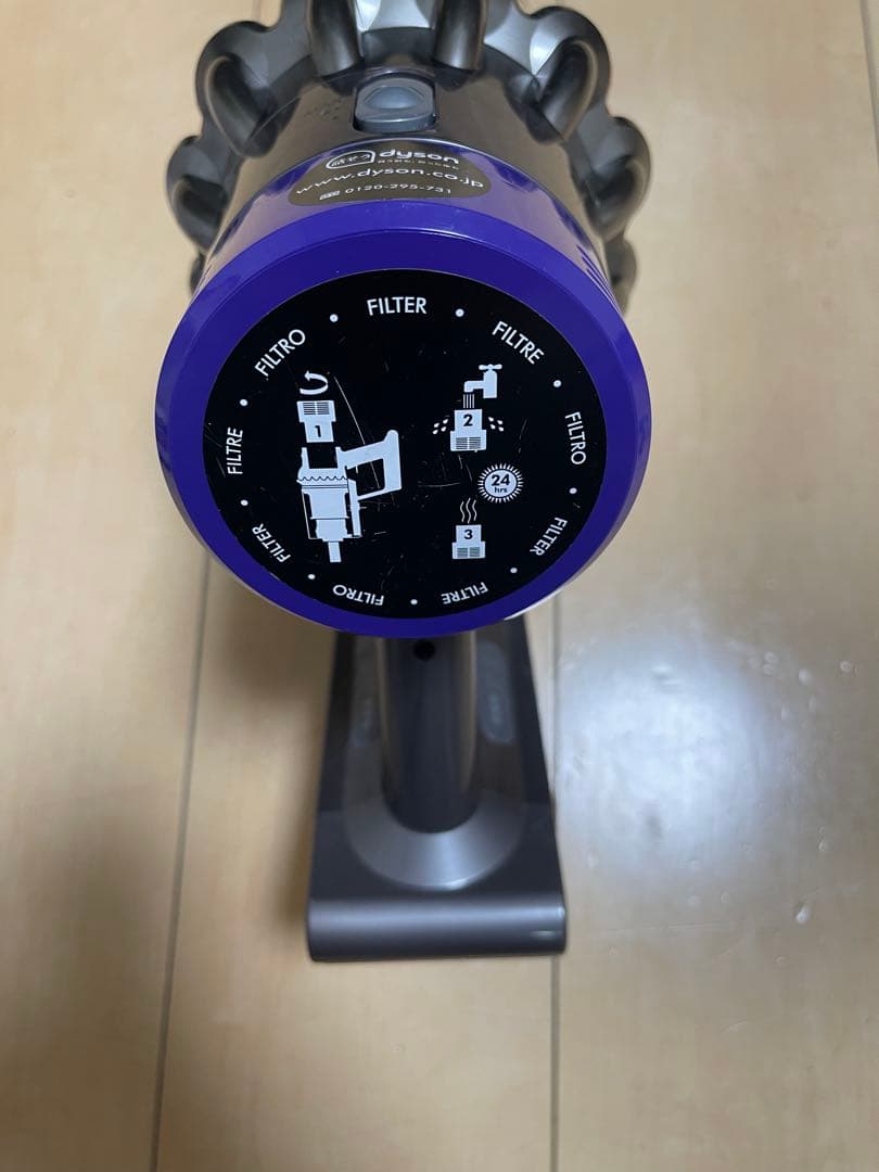 【美品】dyson V10 SV12　純正フロアドック付　エコーモード69分