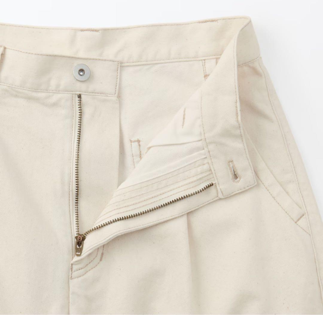 MUJI Labo 婦人　和紙混パンツ 婦人２４（６１ｃｍ）・生成