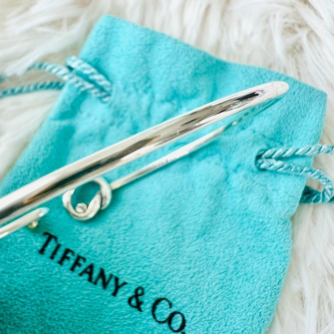 美品✨TIFFANY　ティファニー　バングル　ラブノット　フック＆アイ　コンビ