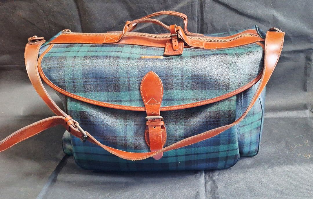 『15日迄』ポロラルフローレン　ボストンバッグ　2WAY ブラックウォッチ 美品