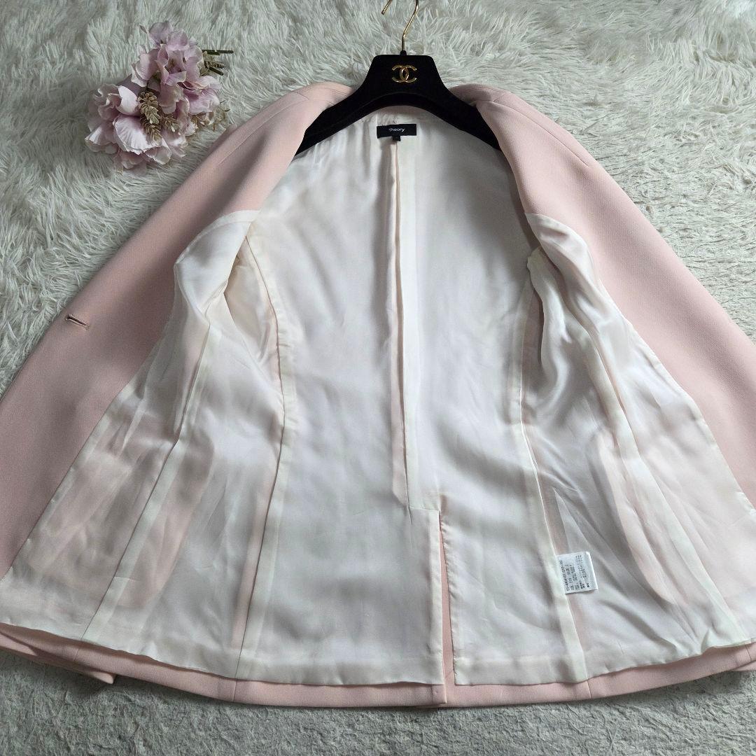 美品 24AW Theory テーラードジャケット STAPLE 2 M ピンク
