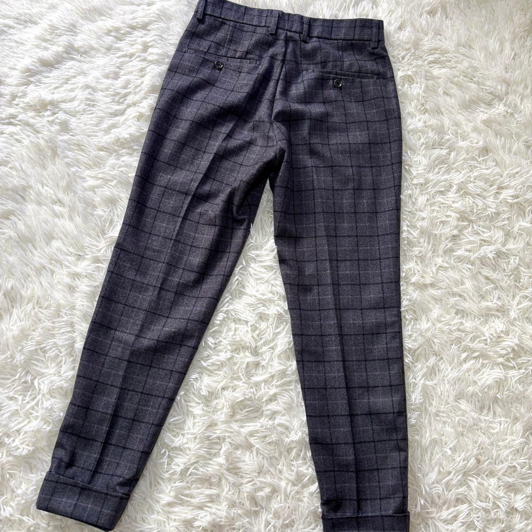 【未使用級】Sサイズ 3ピース セットアップスーツ ペンチェック 黄色 ビジネス