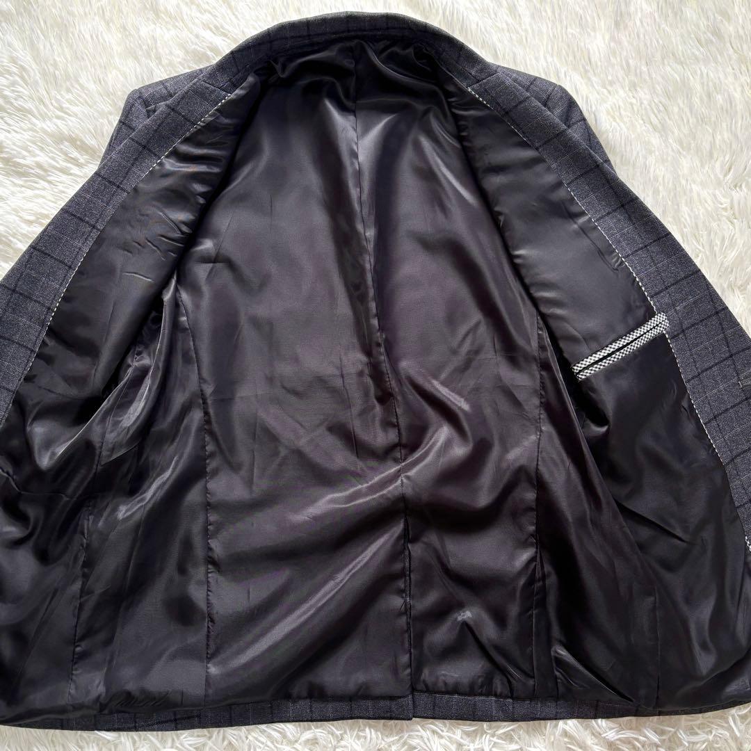 【未使用級】Sサイズ 3ピース セットアップスーツ ペンチェック 黄色 ビジネス