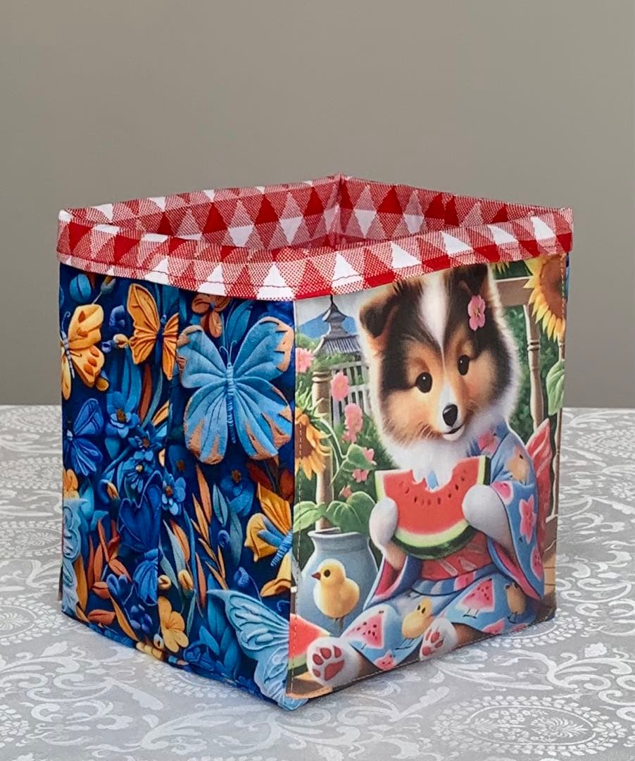 皇帝ダリア　わんこと仔猫　(片面パネル) トートバッグ