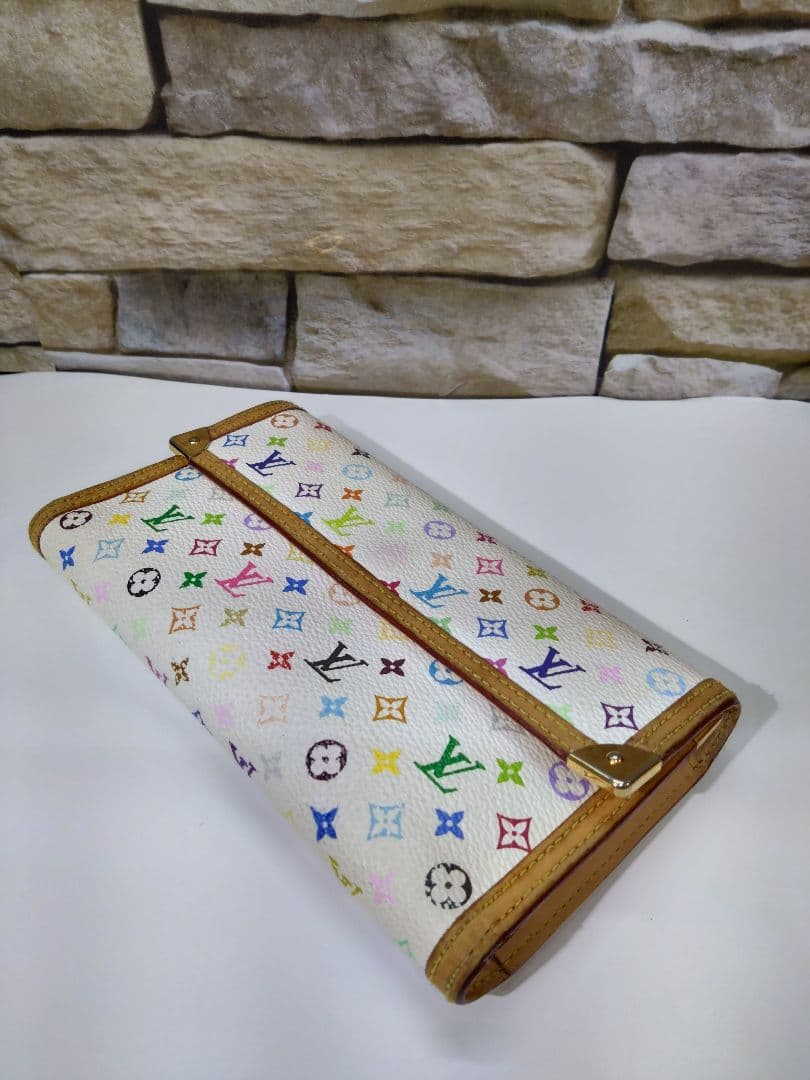 Louis Vuitton 長財布 ホワイト マルチカラー☆最後のビトン長財布