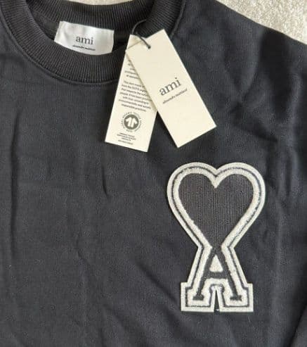 AMI PARIS ブラック トレーナー L