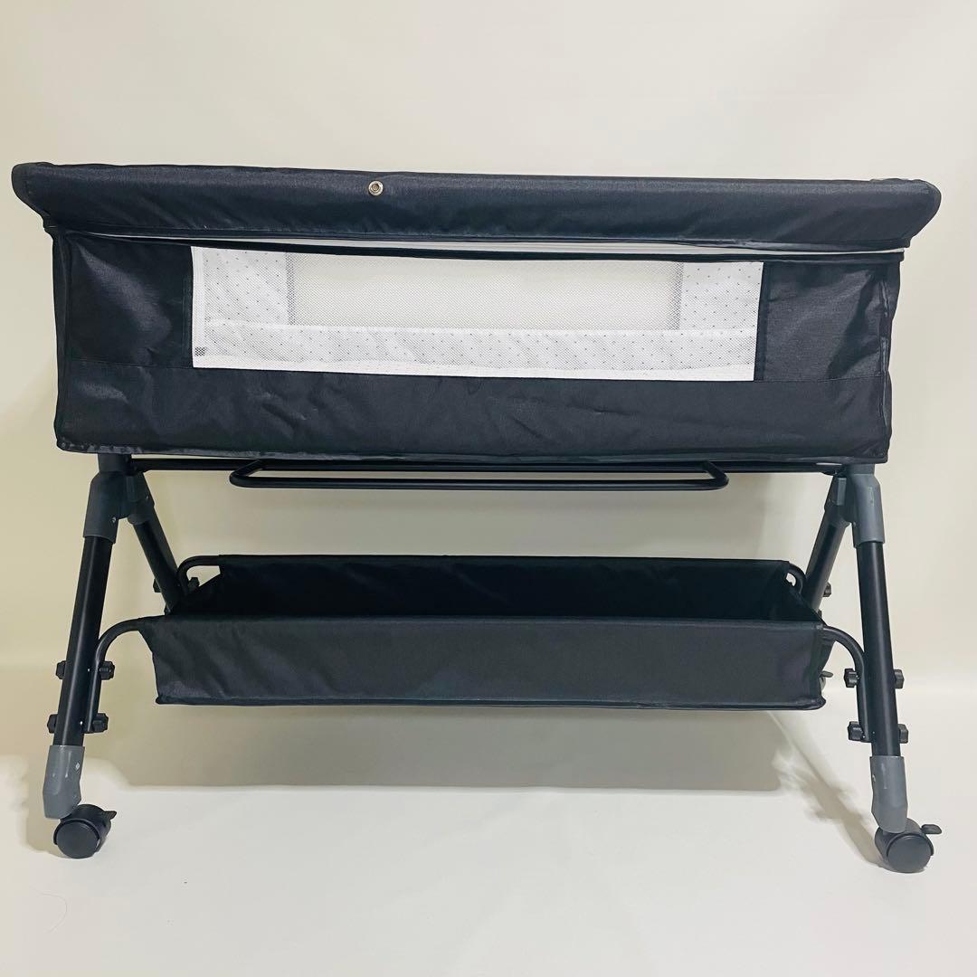 【未使用品】ベビーベッド　高さ調節可　蚊帳　キャスター付き