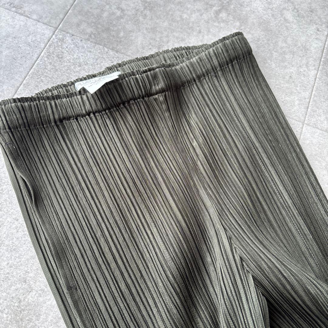 PLATS PLEATS プリーツパンツ サイズ3 オリーブグリーン