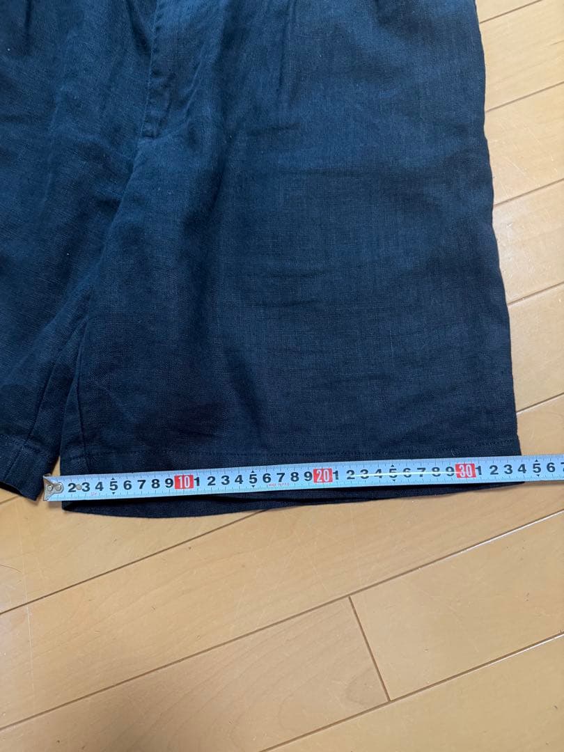 90s Polo ラルフローレン　リネン　ブラック　ショート　パンツ　黒 w35